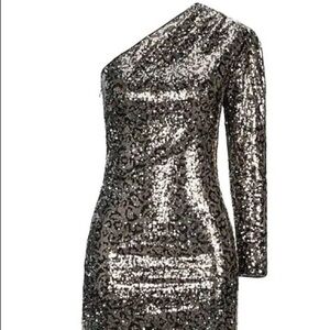 Simona Corsellini Metallic Leopard Sequins Short Dress Size 42 or Small